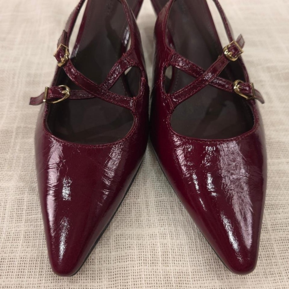 Madewell The Emilie Slingback Pump - Cabernet/ Size 6.5 / Retail $188 - Picture 3 of 8